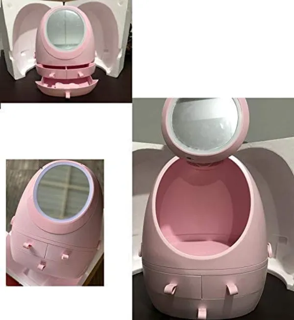 Pink_Makeup_Organizer_Modern_Jewelry_And_Storage_Boxes_With_Rotatable_Mirror_Makeup_Mirror_Desktop_Finishing_Box_Bathroom_And_Vanity_Dresser_And_Countertop_3_Drawers_Multi_Colour