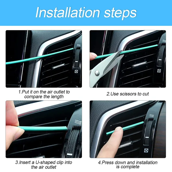 8sanlione_Car_Air_Conditioner_Decoration_Strip_For_Vent_Outlet_20_Pieces_Universal_Waterproof_Bendable_Air_Vent_Outlet_Trim_Decoration_Suitable_For_Most_Air_Vent_Outlet_Car_Interior_Accessories_Blue