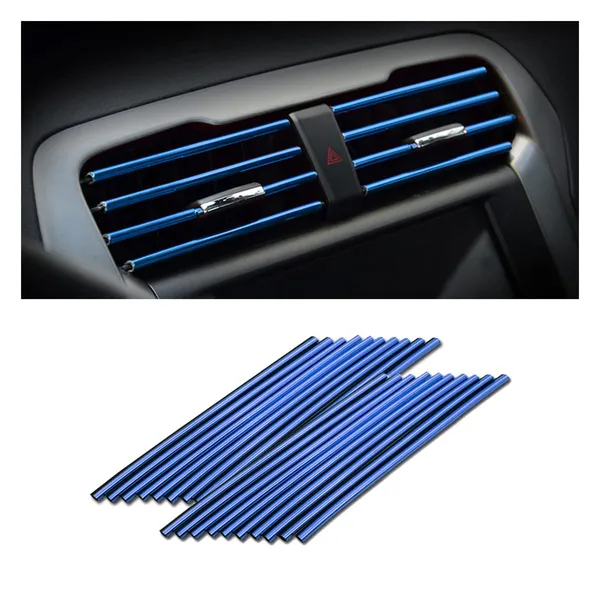 8sanlione_Car_Air_Conditioner_Decoration_Strip_For_Vent_Outlet_20_Pieces_Universal_Waterproof_Bendable_Air_Vent_Outlet_Trim_Decoration_Suitable_For_Most_Air_Vent_Outlet_Car_Interior_Accessories_Blue