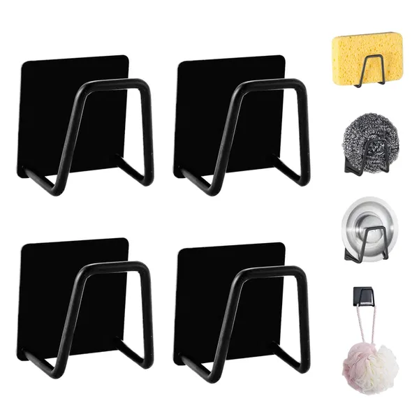 Leftstarer_4_Pack_Sink_Sponge_Holder_For_Kitchen_Sink_Caddy_Premium_Sus304_Stainless_Steel_Rustproof_Waterproof_Quick_Drying_Small_Strong_Adhesive_Sponge_Holder_4
