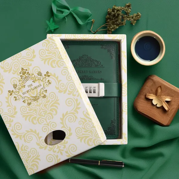 Xiyunte_Diaries_With_Lock_A5_Adult_Diary_With_Lock_Vintage_Pu_Leather_Journal_Notebook_With_Pen_Personal_Diary_With_Pen_Holde_200_Pages_100gsm_Premium_Thick_Paper_Gift_Box_Green