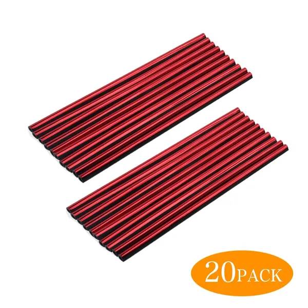 20pack_Air_Conditioner_Trim_Pvc_Chrome_Auto_Vent_Outlet_Trim_Universal_Waterproof_Bendable_Decoration_Red