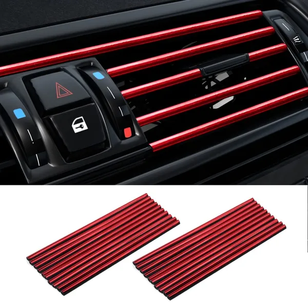 20pack_Air_Conditioner_Trim_Pvc_Chrome_Auto_Vent_Outlet_Trim_Universal_Waterproof_Bendable_Decoration_Red