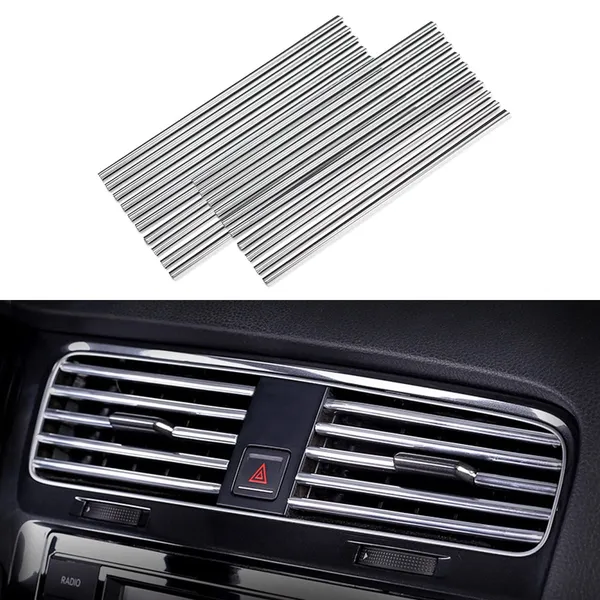 20_Pcs_Car_Air_Conditioner_Outlet_Decoration_Strip_Waterproof_Bendable_Accessories_Protection_For_Car_Air_Vent_Compatible_With_Most_Air_Vent_Type_Car_Interior_Accessories_For_Men_Women_Silver