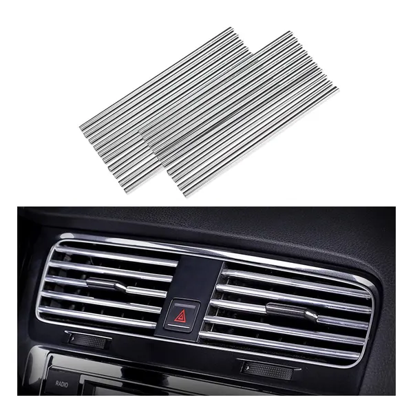 20_Pcs_Car_Air_Conditioner_Outlet_Decoration_Strip_Waterproof_Bendable_Accessories_Protection_For_Car_Air_Vent_Compatible_With_Most_Air_Vent_Type_Car_Interior_Accessories_For_Men_Women_Silver