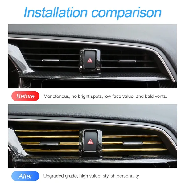 20_Pcs_Car_Air_Conditioner_Outlet_Decoration_Strip_Waterproof_Bendable_Accessories_Protection_For_Car_Air_Vent_Compatible_With_Most_Air_Vent_Type_Car_Interior_Accessories_For_Men_Women_Gold