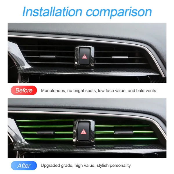 20_Pcs_Car_Air_Conditioner_Outlet_Decoration_Strip_Waterproof_Bendable_Accessories_Protection_For_Car_Air_Vent_Compatible_With_Most_Air_Vent_Type_Car_Interior_Accessories_For_Men_Women_Green