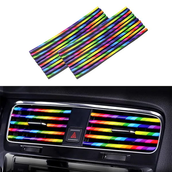 20_Pcs_Car_Air_Conditioner_Outlet_Decoration_Strip_Waterproof_Bendable_Accessories_Protection_For_Car_Air_Vent_Compatible_With_Most_Air_Vent_Type_Car_Interior_Accessories_For_Men_Women_Multicolor