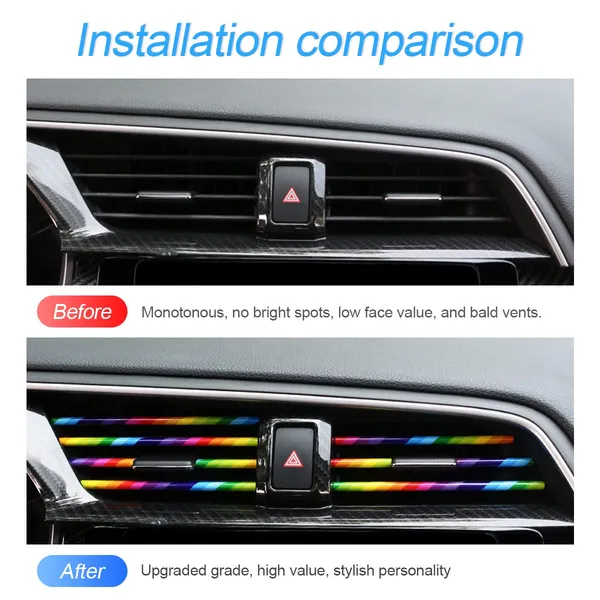 20_Pcs_Car_Air_Conditioner_Outlet_Decoration_Strip_Waterproof_Bendable_Accessories_Protection_For_Car_Air_Vent_Compatible_With_Most_Air_Vent_Type_Car_Interior_Accessories_For_Men_Women_Multicolor
