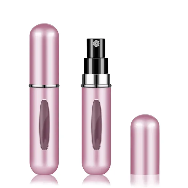 2pcs_Refillable_Perfume_Atomizer_Bottles_Portable_Mini_Separate_Perfume_Bottle_Travel_And_Outings_Spray_Boxes_Dispensers_5ml_0_2oz_Matte_Pink