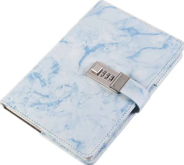 Marble_Diary_With_Lock_For_Girls_Combination_Journal_With_Lock_A5_Password_Locking_Notepad_Personal_Planner_Organizer_Blue