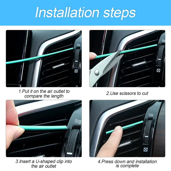8sanlione_Polyvinyl_Chloride_Pvc_20pcs_Air_Conditioner_Decoration_Strip_Diy_Vent_Outlet_Trim_Bendable_Interior_Accessory_Molding_For_Most_Outlets_White_Lattice