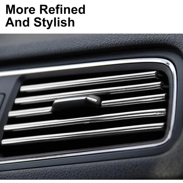 Singaro_20_Pieces_Car_Air_Conditioner_Air_Outlet_Decorative_Strips_Bendable_Diy_Decorative_Strips_Universal_For_Most_Air_Outlets_Car_Interior_Accessories_Silver