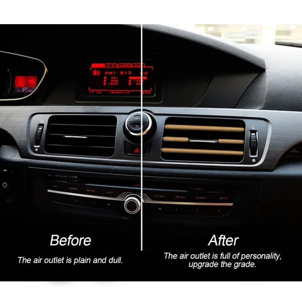 20pcs_Car_Air_Conditioner_Decoration_Strip_Auto_Air_Vent_Outlet_Chrome_Diy_Trim_Strips_Waterproof_Moulding_Bendable_Protection_Strip_Line_Car_Decor_Accessories_For_Most_Cars_Wood_Decorative_Accent_Lines_Insert_Style_Placement_Fits_Compatible_Outlet_Gaps_Car_Interior_Accessories