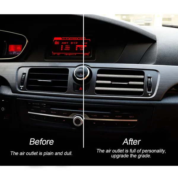 20pcs_Car_Air_Conditioner_Decoration_Strip_Auto_Air_Vent_Outlet_Chrome_Diy_Trim_Strips_Waterproof_Moulding_Bendable_Protection_Strip_Line_Car_Decor_Accessories_For_Most_Cars_Star_Silver_Decorative_Accent_Lines_Insert_Style_Placement_Fits_Compatible_Outlet_Gaps_Car_Interior_Accessories