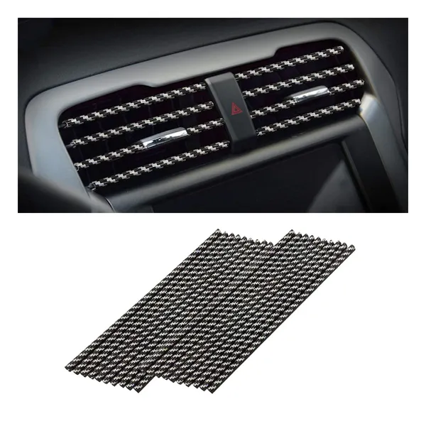 8sanlione_20pcs_Air_Vent_Trim_Carbon_Fiber_Laser_Decorative_Accent_Lines_Insert_Style_Placement_Fits_Compatible_Outlet_Gaps_Car_Interior_Accessories