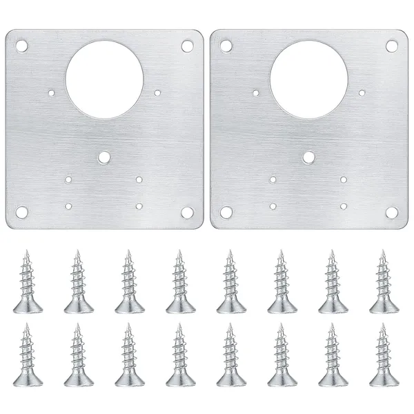 2_Pcs_Stainless_Steel_Cabinet_Hinge_Repair_Plates_With_16_Screws_Flat_Fixing_Brackets_To_Mend_Kitchen_Cupboard_Doors_2