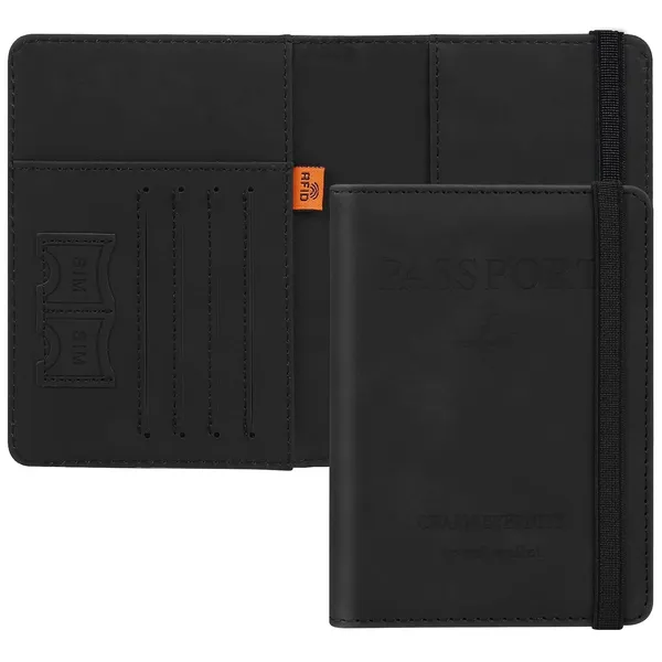 Cooja_Passport_Holder_Cover_Travel_Wallet_Organiser_Passport_Case_With_Rfid_Blocking_Pu_Leather_Travel_Document_Holder_For_Men_Women_Travel_Accessories_Black_Passport_Cover