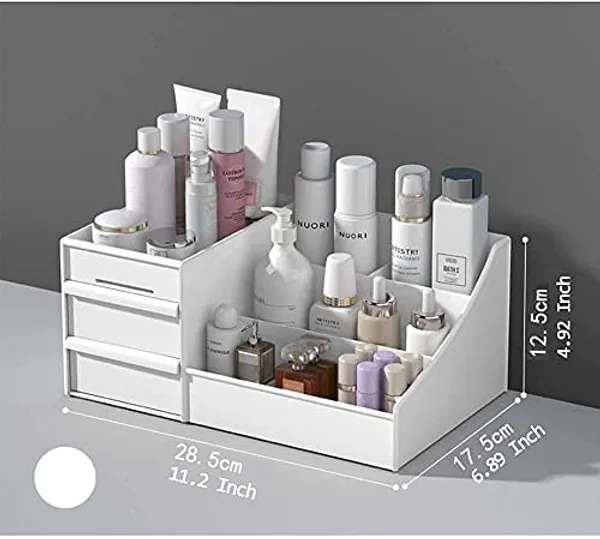 Makeup_Desk_Cosmetic_Storage_Box_Organizer_With_Drawers_For_Dressing_Table_Vanity_Bathroom_Counter_Eyeshadow_Lotions_Lipstick_And_Nail_Polish_White