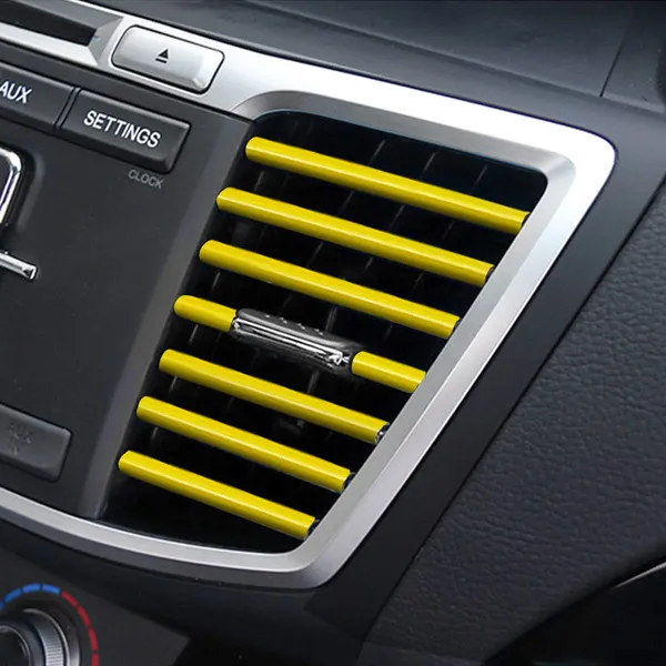 8sanlione_20pcs_Waterproof_Bendable_Car_Air_Vent_Trim_Strips_Yellow_Decorative_Accent_Lines_Insert_Style_Placement_Fits_Compatible_Outlet_Gaps_Car_Interior_Accessories