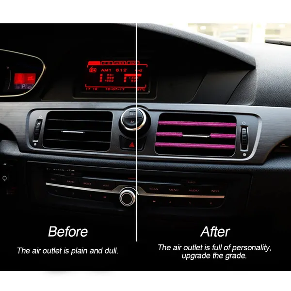 8sanlione_20pcs_Waterproof_Bendable_Car_Air_Vent_Trim_Strips_Ice_Rose_Red_Decorative_Accent_Lines_Insert_Style_Placement_Fits_Compatible_Outlet_Gaps_Car_Interior_Accessories