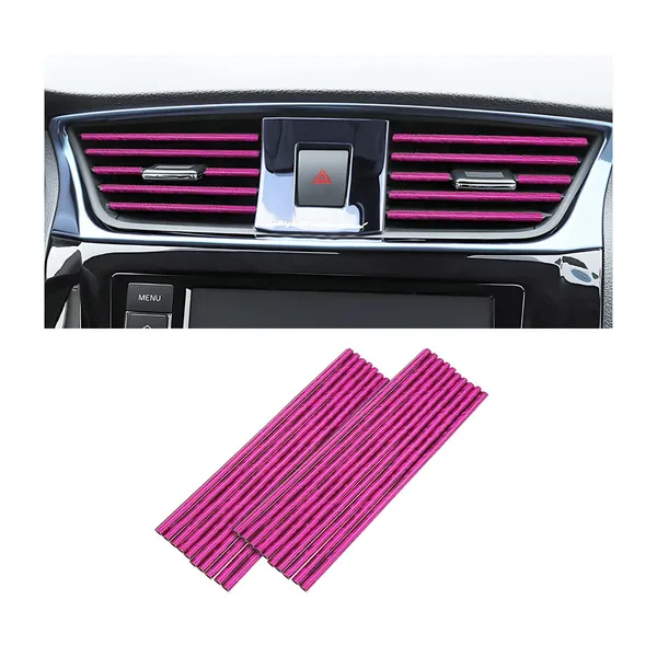 8sanlione_20pcs_Waterproof_Bendable_Car_Air_Vent_Trim_Strips_Ice_Rose_Red_Decorative_Accent_Lines_Insert_Style_Placement_Fits_Compatible_Outlet_Gaps_Car_Interior_Accessories