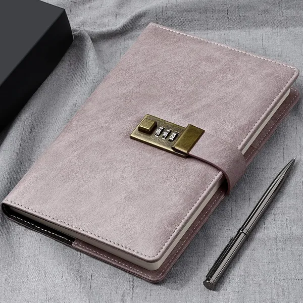 Wemate_Diary_With_Lock_A5_Pu_Leather_Journal_With_Lock_240_Pages_Vintage_Lock_Journal_Password_Protected_Notebook_With_Pen_Gift_Box_Lock_Diary_Planner_Organizer_For_Men_And_Women_8_6x5_8in_Pink