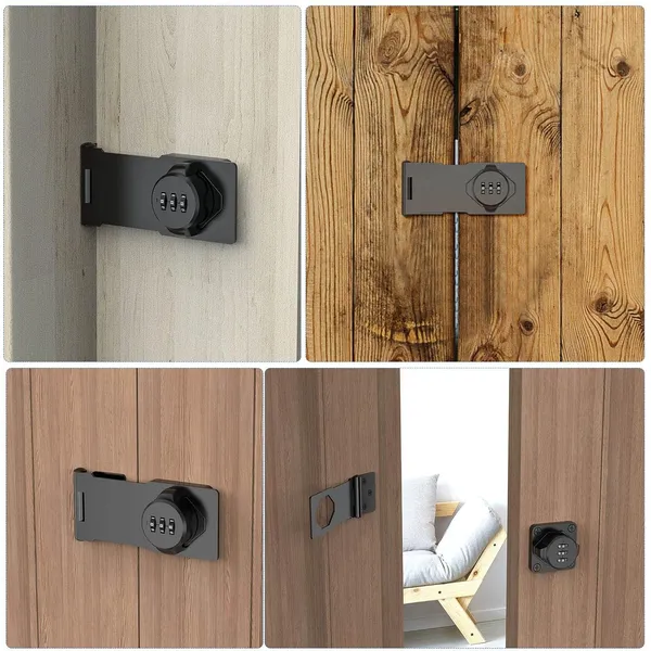 Household_Cabinet_Password_Hasp_Locks_Cabinet_Door_Combination_Lock_Door_Security_Slide_Latch_Lock_For_Small_Doors_Cabinets_Barn_Door_Bathroom_Outdoor_Garden_Black_Household_Door_Security_Slide_Latch_For_Small_Bathroom_Outdoor_Shed_Bedroom_Closet_Barn_Doors