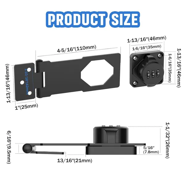 Household_Cabinet_Password_Hasp_Locks_Cabinet_Door_Combination_Lock_Door_Security_Slide_Latch_Lock_For_Small_Doors_Cabinets_Barn_Door_Bathroom_Outdoor_Garden_Black_Household_Door_Security_Slide_Latch_For_Small_Bathroom_Outdoor_Shed_Bedroom_Closet_Barn_Doors