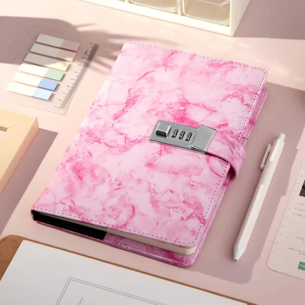 Cagie_Marble_Diary_With_Lock_For_Girls_And_Women_Waterproof_Journal_With_Lock_192_Pages_Secret_Girls_Locked_Diary_With_Pen_Password_Locked_Journals_For_Teen_Girls_A5_Pink