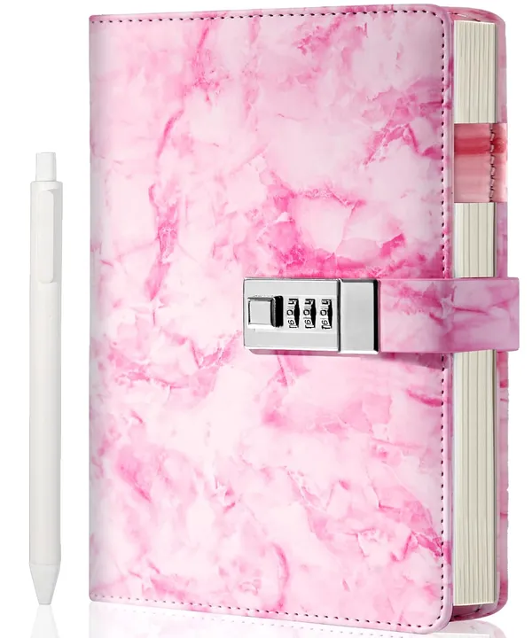 Cagie_Marble_Diary_With_Lock_For_Girls_And_Women_Waterproof_Journal_With_Lock_192_Pages_Secret_Girls_Locked_Diary_With_Pen_Password_Locked_Journals_For_Teen_Girls_A5_Pink