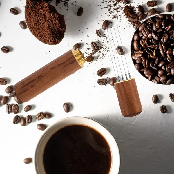 Zayin_Espresso_Coffee_Stirrer_Distribution_Tool_5_Needles_0_4mm_Natural_Wood_Handle_And_Stand