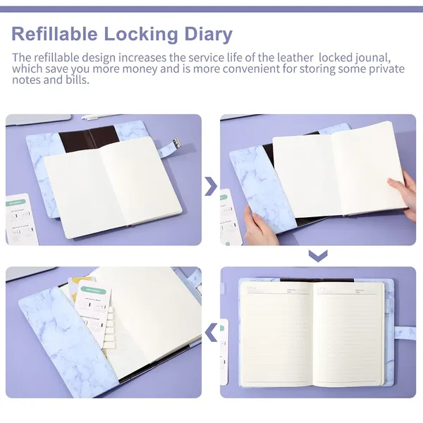 Cagie_2_Pack_Marble_Diary_With_Lock_For_Girls_And_Women_Secret_Journal_With_Lock_192_Pages_Waterproof_Girls_Locked_Diary_With_Pen_Password_Locked_Journals_For_Teen_Girls_A5_Purple_Grey