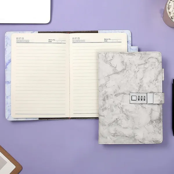 Cagie_2_Pack_Marble_Diary_With_Lock_For_Girls_And_Women_Secret_Journal_With_Lock_192_Pages_Waterproof_Girls_Locked_Diary_With_Pen_Password_Locked_Journals_For_Teen_Girls_A5_Purple_Grey