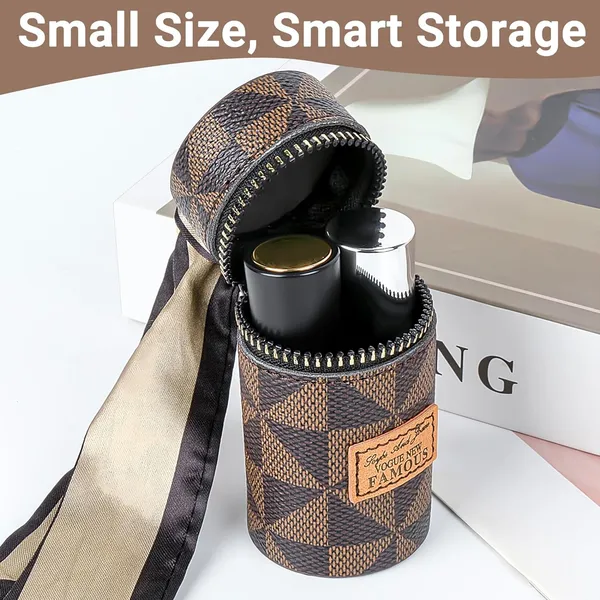 Adorila_2_Pack_Lipstick_Case_Leather_Lip_Gloss_Bag_For_Purse_Travel_Lipstick_Organizer_With_Keychain_For_Women_Brown_White_Brown_Pink