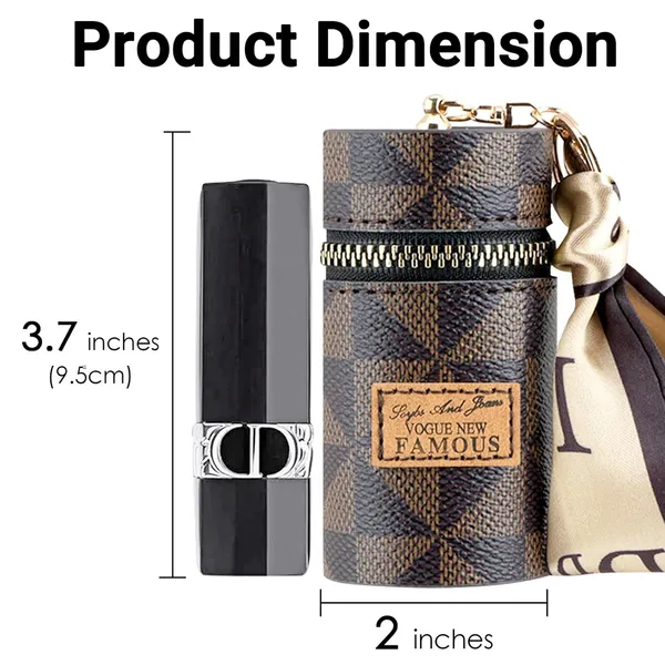 Adorila_2_Pack_Lipstick_Case_Leather_Lip_Gloss_Bag_For_Purse_Travel_Lipstick_Organizer_With_Keychain_For_Women_Brown_White_Brown_Pink