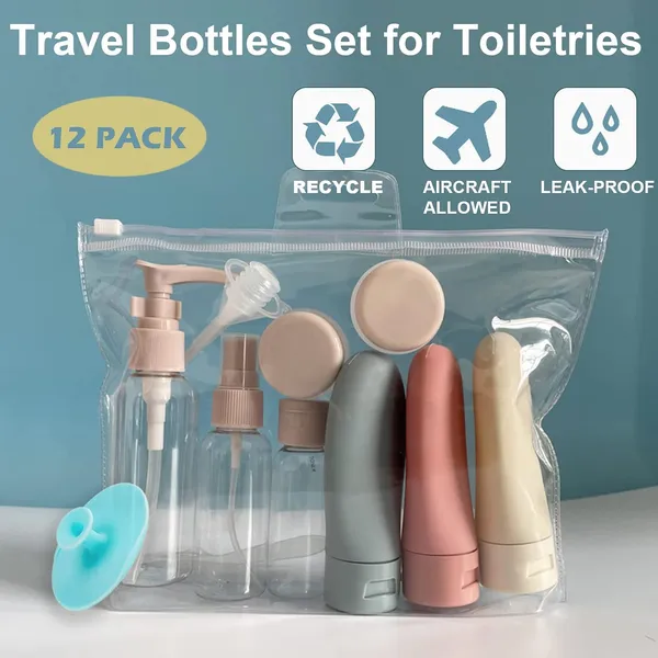 Kayzon_Travel_Bottles_Set_For_Toiletries_Tsa_Approved_Travel_Size_Containers_Leak_Proof_Silicone_Squeezable_Spray_Bottles_Jars_For_Women_Men_12_Pack_Toiletry_Bottles_For_Shampoo_Lotion_Body_Wash