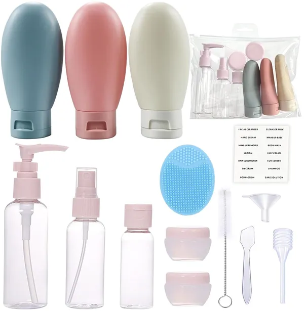 Kayzon_Travel_Bottles_Set_For_Toiletries_Tsa_Approved_Travel_Size_Containers_Leak_Proof_Silicone_Squeezable_Spray_Bottles_Jars_For_Women_Men_12_Pack_Toiletry_Bottles_For_Shampoo_Lotion_Body_Wash