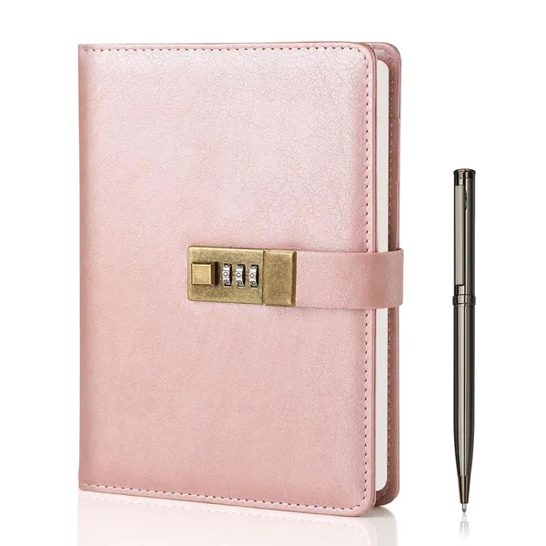 Wemate_Diary_With_Lock_A5_Pu_Leather_Journal_With_Lock_240_Pages_Vintage_Lock_Journal_Password_Protected_Notebook_With_Pen_Gift_Box_Lock_Diary_Planner_Organizer_For_Men_And_Women_8_6x5_8in