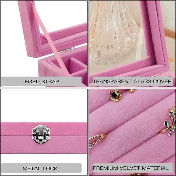 9_Grid_Jewellery_Organiser_Velvet_Storage_Box_Case_Lockable_And_Removal_Tray_For_Ring_Storage_Slot_Ring_Jewellery_Display_Storage_Box_Tray_For_Rings_Earrings_Necklace_Pink