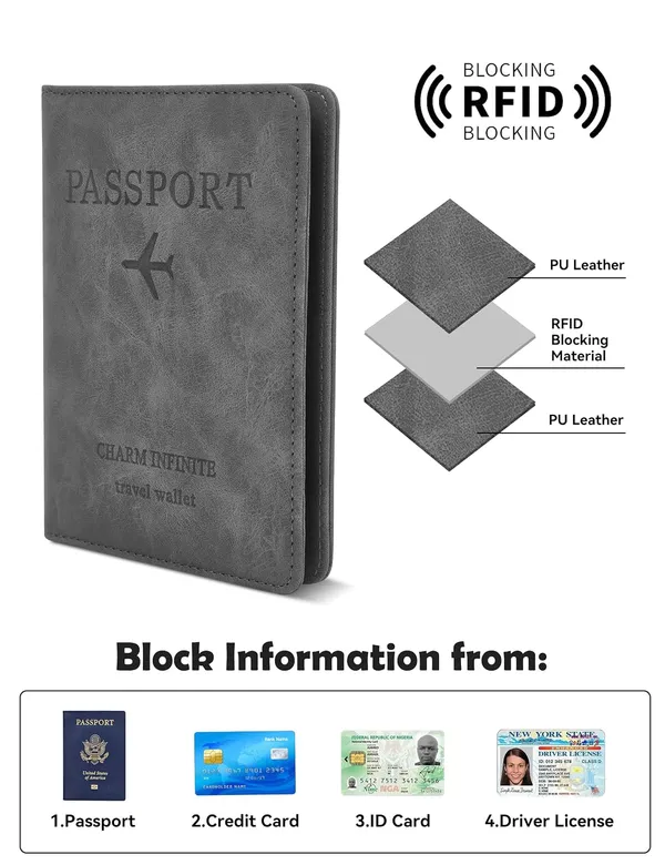 Passport_Holder_Cover_Wallet_For_Men_Women_Travel_Essentials_Must_Haves_Waterproof_Rfid_Blocking_Card_Slots_Leather_Passport_Case_Travel_Wallet_Grey_Classic