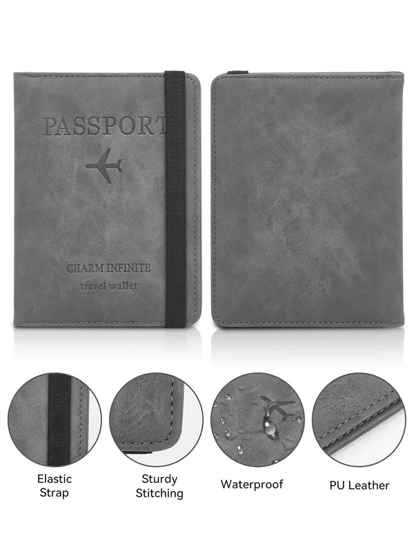 Passport_Holder_Cover_Wallet_For_Men_Women_Travel_Essentials_Must_Haves_Waterproof_Rfid_Blocking_Card_Slots_Leather_Passport_Case_Travel_Wallet_Grey_Classic