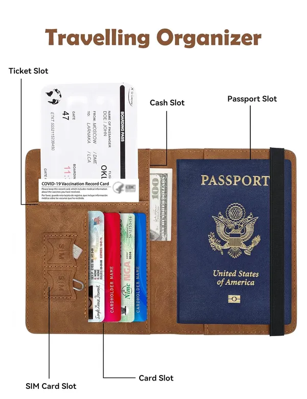 Passport_Holder_Cover_Wallet_For_Men_Women_Travel_Essentials_Must_Haves_Waterproof_Rfid_Blocking_Card_Slots_Leather_Passport_Case_Travel_Wallet_Coffee_Classic