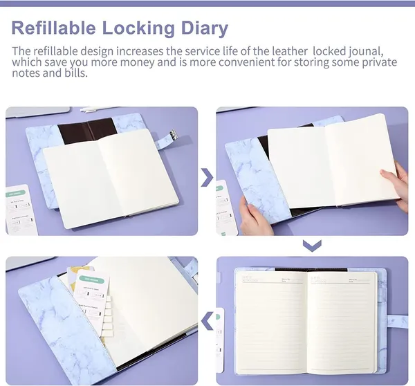 Diary_With_Lock_A5_Pu_Leather_Journal_With_Combination_Vintage_Journal_Password_Protected_Notebook_With_Pen_Gift_Box_Diary_Planner_Organizer_For_Women_Men_8_6x5_8in_192_Pages_Marble_Blue