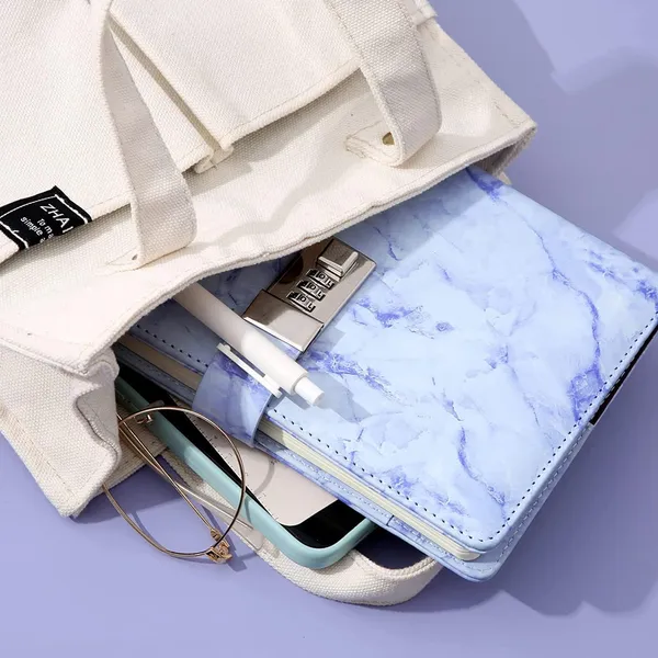 Diary_With_Lock_A5_Pu_Leather_Journal_With_Combination_Vintage_Journal_Password_Protected_Notebook_With_Pen_Gift_Box_Diary_Planner_Organizer_For_Women_Men_8_6x5_8in_192_Pages_Marble_Blue