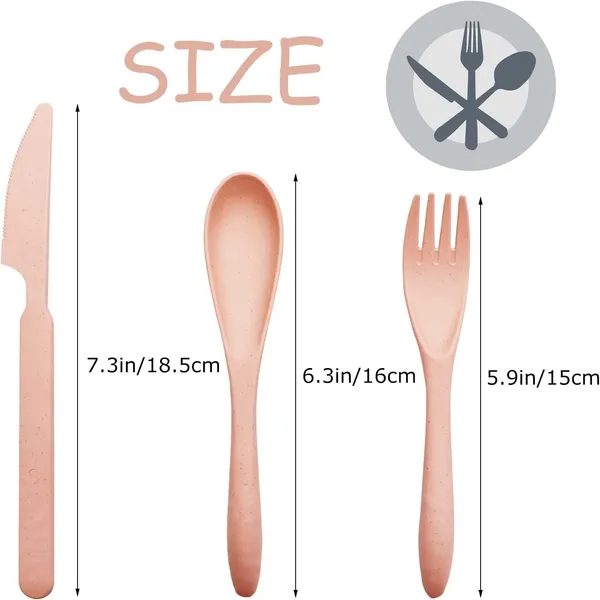 4_Set_Wheat_Straw_Cutlery_Portable_Spoon_Knife_Fork_Tableware_Set_With_Case_For_Kids_Adults_Travel_Picnic_Camping_Daily_Use_4_Color