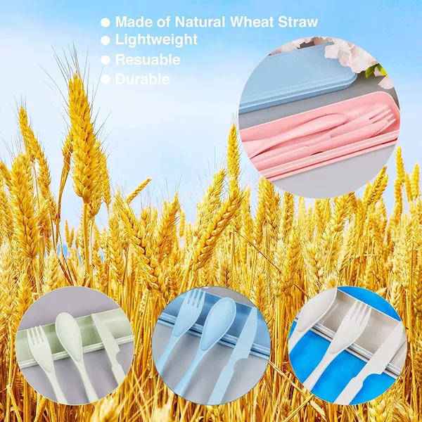 4_Set_Wheat_Straw_Cutlery_Portable_Spoon_Knife_Fork_Tableware_Set_With_Case_For_Kids_Adults_Travel_Picnic_Camping_Daily_Use_4_Color
