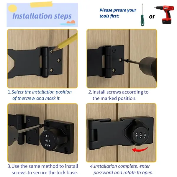 3_Digit_Combination_Cabinet_Lock_Keyless_Hasp_Latch_For_Cupboards_No_Drill_Installation_Zinc_Alloy_Construction_Privacy_Protection_Secure_Slide_Latch_Design_For_Home_And_Office_Use