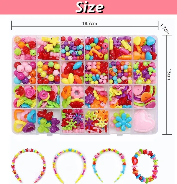 Fennec_Mart_Plastic_Beads_For_Kids_Crafts_Children_S_Jewelry_Making_Kit_Diy_Bracelets_Necklace_Hairband_And_Rings_Craft_Kits_Birthday_For_4_5_6_7_Year_Old_Little_Girls_Multicolor