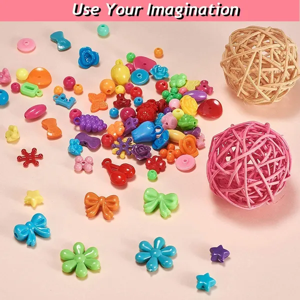 Fennec_Mart_Plastic_Beads_For_Kids_Crafts_Children_S_Jewelry_Making_Kit_Diy_Bracelets_Necklace_Hairband_And_Rings_Craft_Kits_Birthday_For_4_5_6_7_Year_Old_Little_Girls_Multicolor